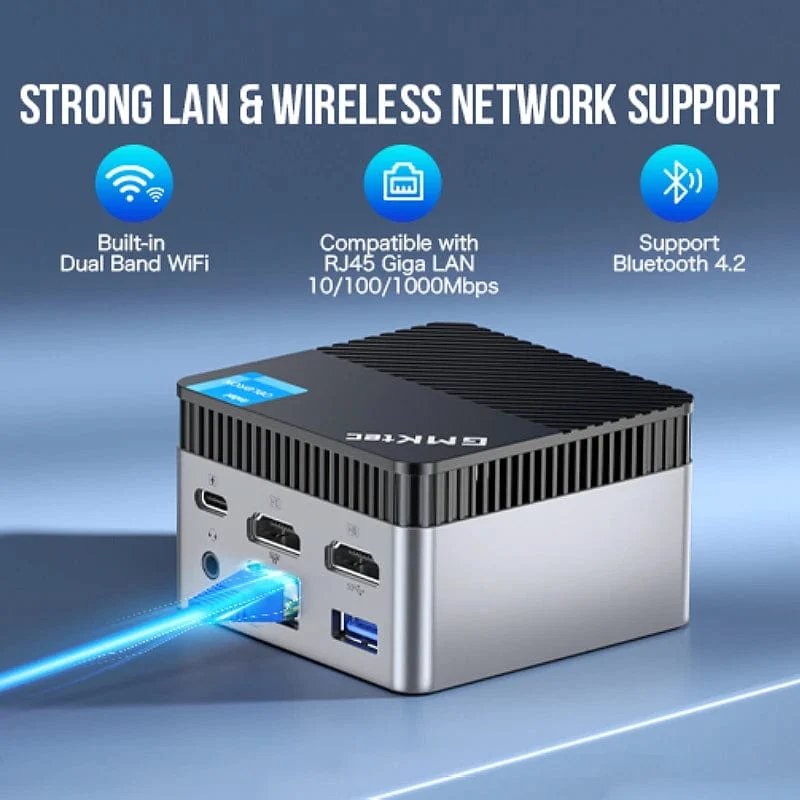 GMKtec KB5 Mini-PC Intel Celeron N5105 Windows 11 Pro 4K Mini-PC DDR4 8 GB RAM 128 GB ROM WiFi5 BT4.2 Desktop-Computer Arbeit