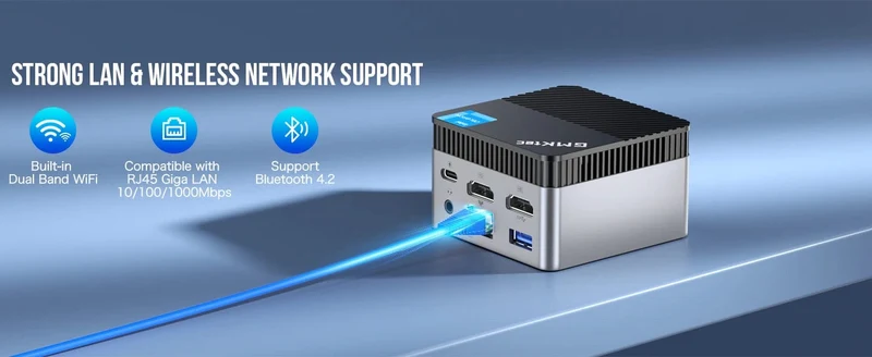 GMKtec KB5 Mini-PC Intel Celeron N5105 Windows 11 Pro 4K Mini-PC DDR4 8 GB RAM 128 GB ROM WiFi5 BT4.2 Desktop-Computer Arbeit