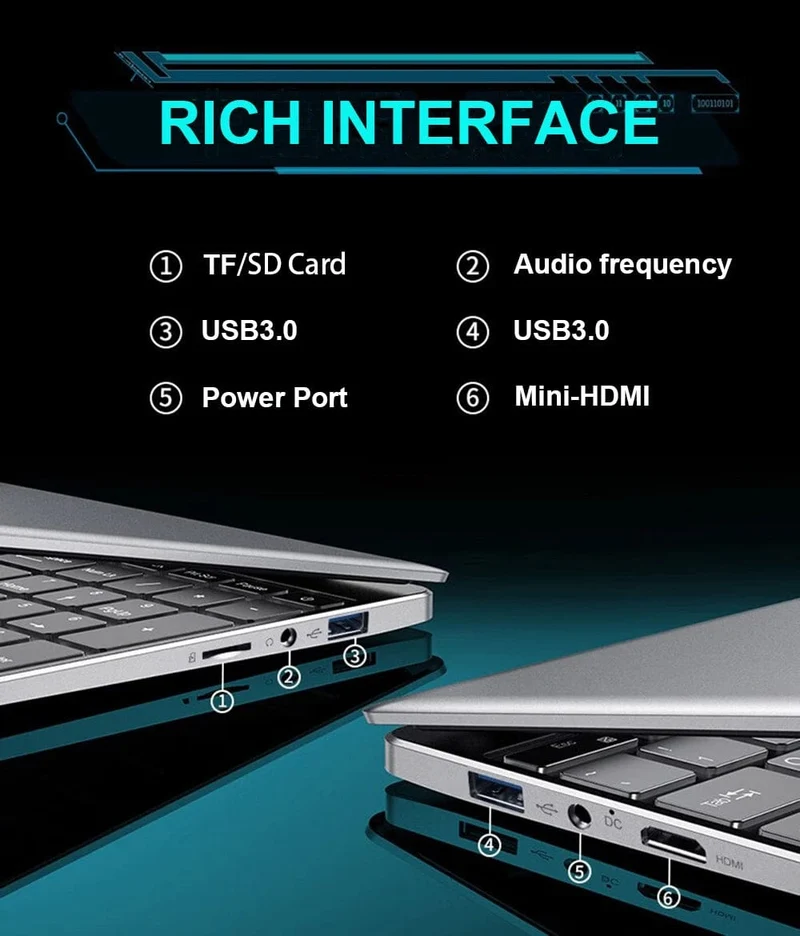 Fingerprint UnIock Notebook Windows 11 Pro 15.6 zoll Laptop Computer PC Gamer Intel Core i7 8500Y Büro Studie Gaming Laptops i7