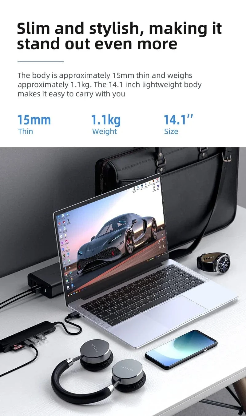 14.1 Zoll tragbarer i7-Laptop-Computer Intel Core i7 7500U 12 GB DDR4 1 TB 2 TB SSD Windows 11 Laptops PC Gamer Büro Arbeitszimmer Notebook
