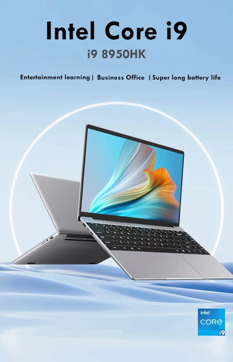 Laptops Tragbares i9-Notebook Windows 11 14.1-Zoll-Laptop-Computer PC Gamer Intel Core i9 8950HK Büro-Studien-Gaming-Laptops