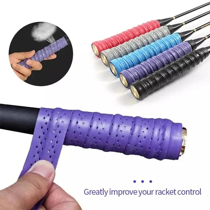 Heißer Badminton Schläger Schweißband Badminton Grip Atmungsaktiv Anti-slip Sport Über Grip Schweißband Für Tennis Badminton Angelrute