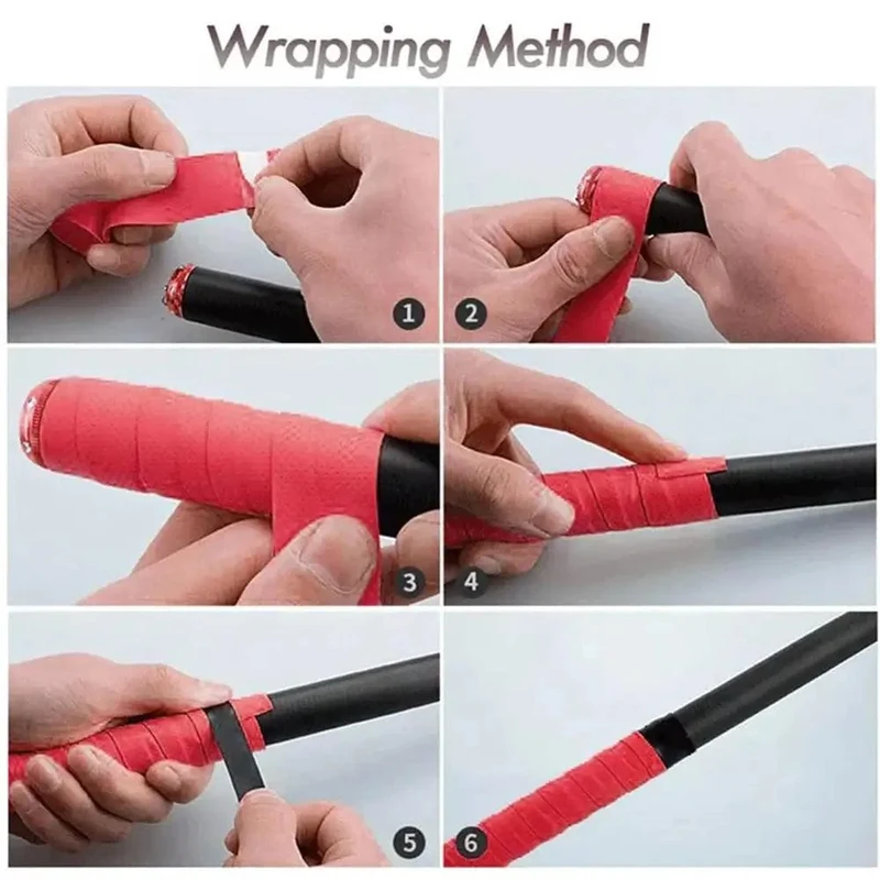 Heißer Badminton Schläger Schweißband Badminton Grip Atmungsaktiv Anti-slip Sport Über Grip Schweißband Für Tennis Badminton Angelrute