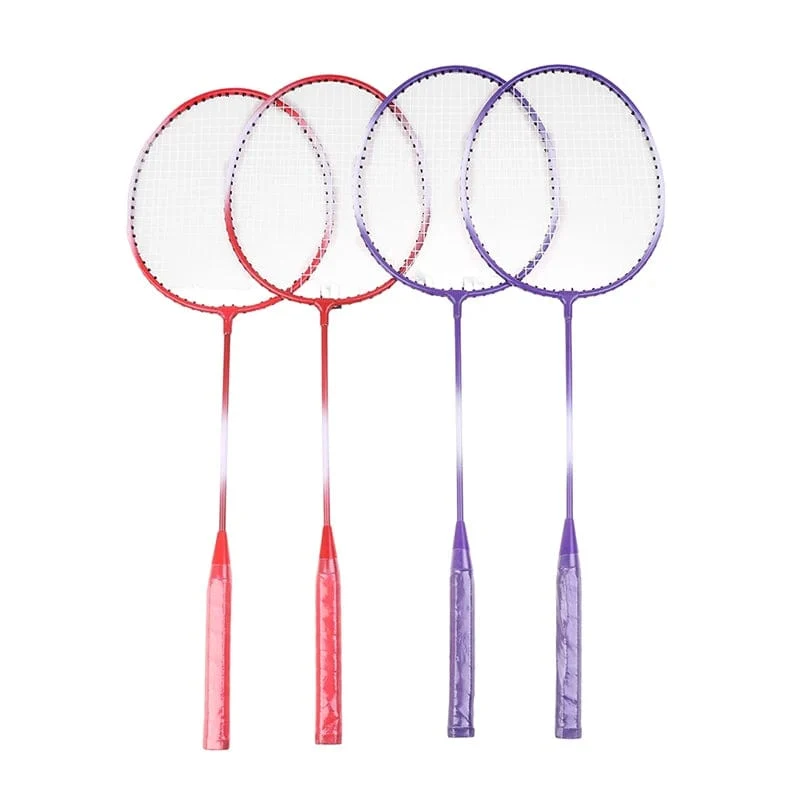 Professionelle Badminton Schläger Federbälle und Tragetasche Set Doppel Badminton Schläger Set Indoor Outdoor Speed ​​Sports