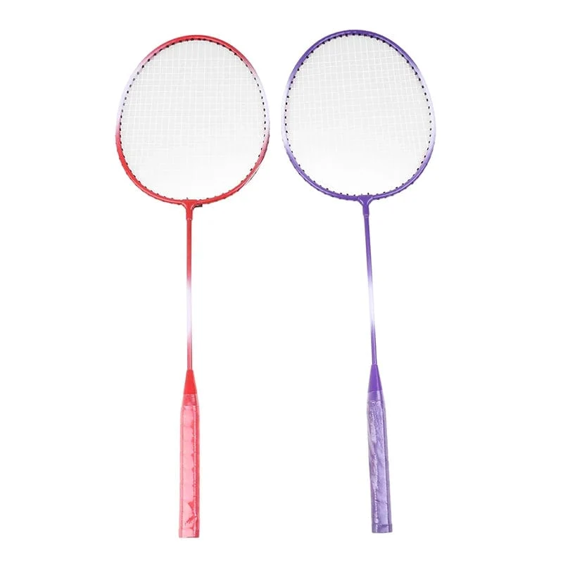Professionelle Badminton Schläger Federbälle und Tragetasche Set Doppel Badminton Schläger Set Indoor Outdoor Speed ​​Sports