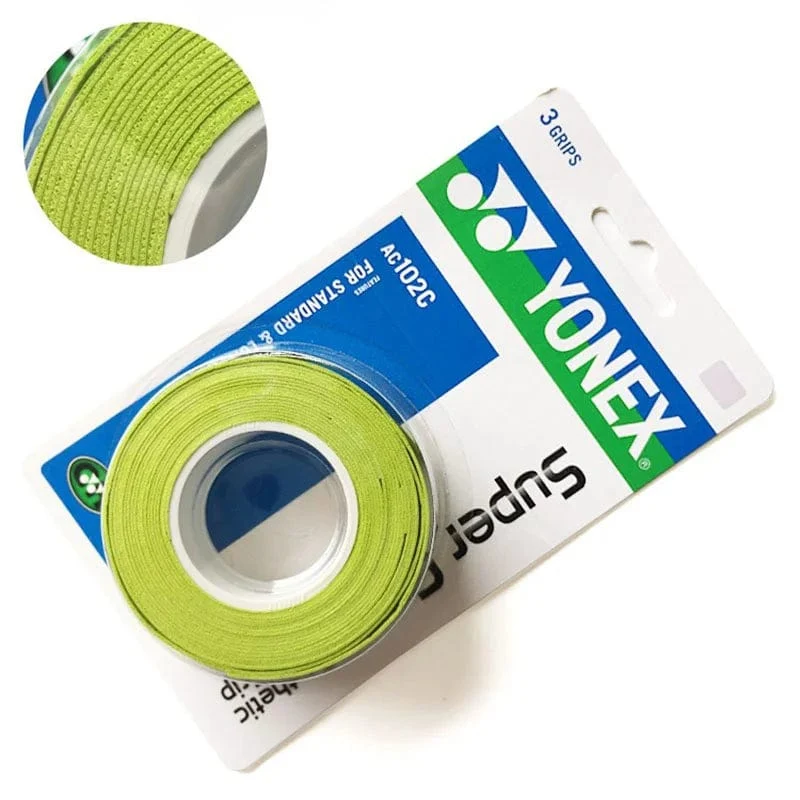 YONEX 3 Griffe/Packung Tuch AC102 AC102EX 102C Handkleber Tennis Badmintonschläger Professionelle Anti-Rutsch-Schläger Padel Sticky Grip