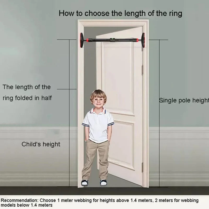 Kinder Gymnastic Ringe Sling Ring Fitness Haushalt Horizontal Bar Pull-up Indoor Sport Lenden Traktion Griff Kinder Fitness