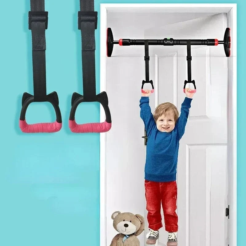 Kinder Gymnastic Ringe Sling Ring Fitness Haushalt Horizontal Bar Pull-up Indoor Sport Lenden Traktion Griff Kinder Fitness