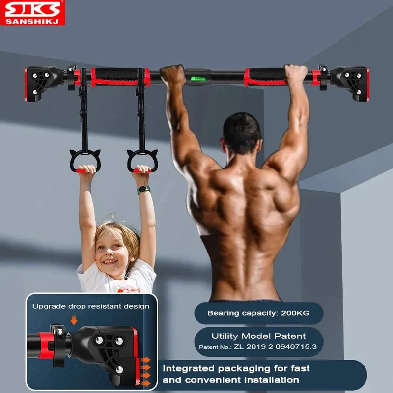 Neue Anti Drop Indoor Horizontal Bar Hause Kein Stanzen Wand-montiert Pull Up Bar Korridor Fitness Horizontal Bar