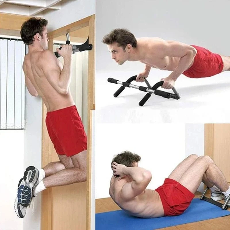 Verstellbarer Indoor-Fitness-Türrahmen, multifunktionale Tür-Klimmzugstange, Wand-Klimmzugstange, horizontale Stange, Heim-Fitnessgeräte