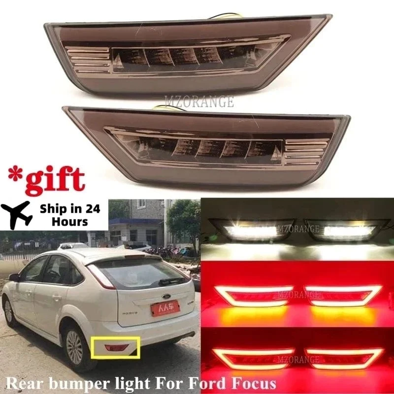 2 stücke LED Hinten Stoßstange Reflektor Licht Für Ford Focus 2 MK2 Fließheck Ecosport Escape Kuga 2009-2020 Hinten signal Nebel Lampe