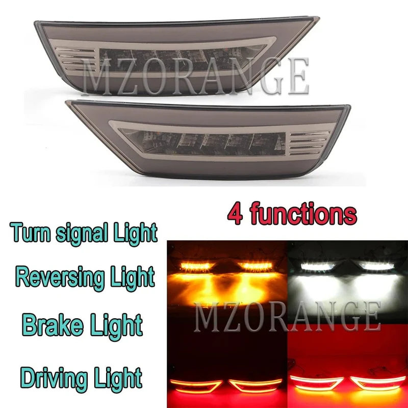 2 stücke LED Hinten Stoßstange Reflektor Licht Für Ford Focus 2 MK2 Fließheck Ecosport Escape Kuga 2009-2020 Hinten signal Nebel Lampe