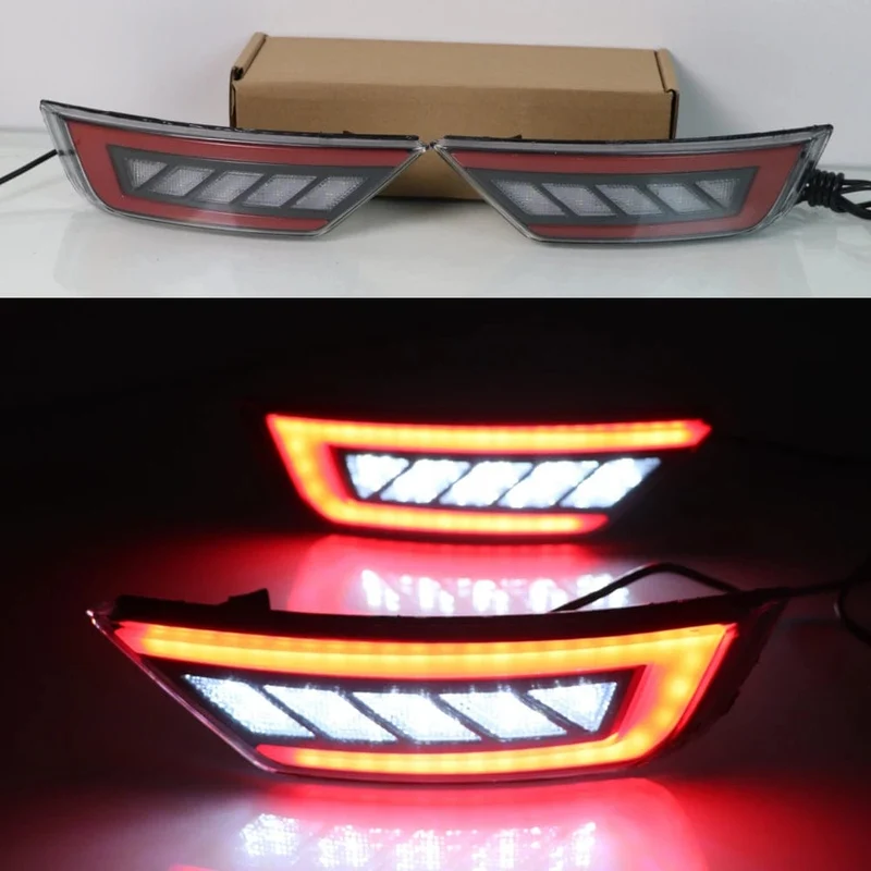 2 stücke LED Hinten Stoßstange Reflektor Licht Für Ford Focus 2 MK2 Fließheck Ecosport Escape Kuga 2009-2020 Hinten signal Nebel Lampe