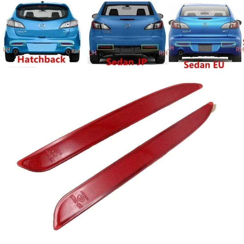 1 Paar Auto Schwanz Heckstoßstange Reflektoren Nebelscheinwerfer Warnleuchte für Mazda 3 M3 Limousine Fließheck 2009 2010 2011 2012 2013