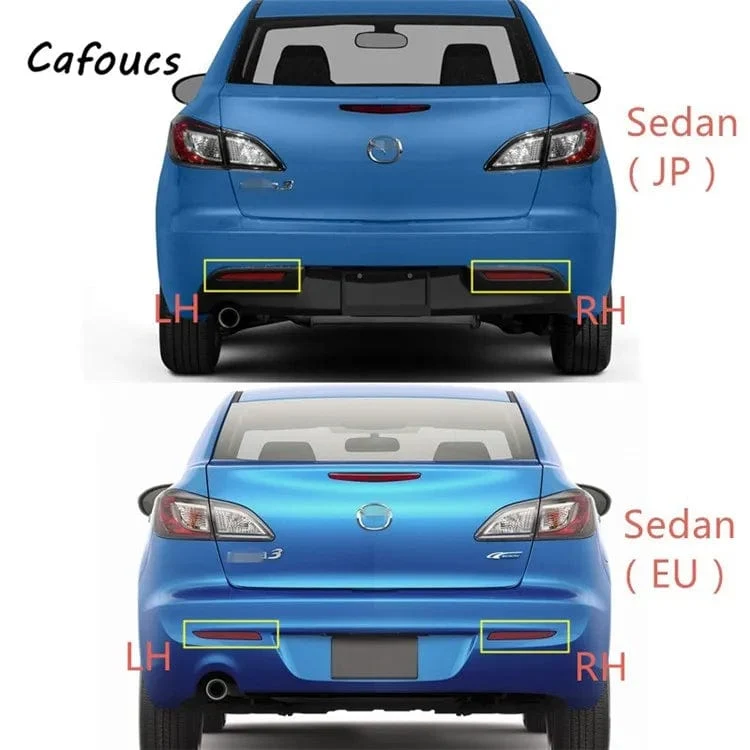 1 Paar Auto Schwanz Heckstoßstange Reflektoren Nebelscheinwerfer Warnleuchte für Mazda 3 M3 Limousine Fließheck 2009 2010 2011 2012 2013