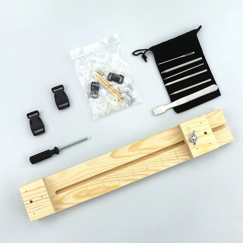 Paracord-Strickwerkzeug-Set, Aluminium, Fallschirmschnur, Nadeln, Armbänder, DIY-Webwerkzeug, Regenschirmseil