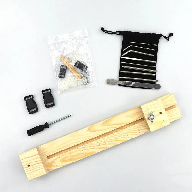 Paracord-Strickwerkzeug-Set, Aluminium, Fallschirmschnur, Nadeln, Armbänder, DIY-Webwerkzeug, Regenschirmseil