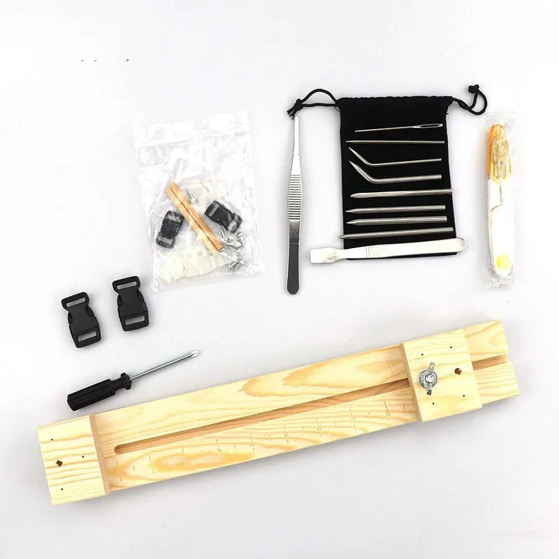Paracord-Strickwerkzeug-Set, Aluminium, Fallschirmschnur, Nadeln, Armbänder, DIY-Webwerkzeug, Regenschirmseil