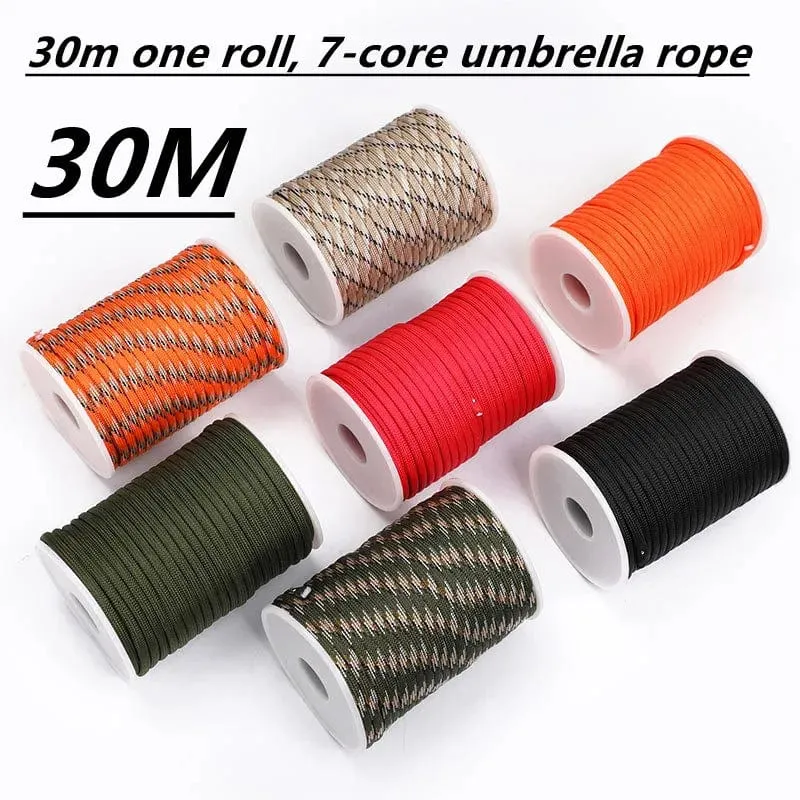 5M/15M/30M 7-Core 550 Paracord 4mm Fallschirmschnur Outdoor Camping überleben Seil kit Regenschirm Zelt Lanyard Strap Wäscheleine