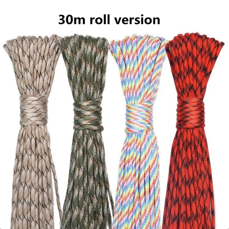 5M/15M/30M 7-Core 550 Paracord 4mm Fallschirmschnur Outdoor Camping überleben Seil kit Regenschirm Zelt Lanyard Strap Wäscheleine