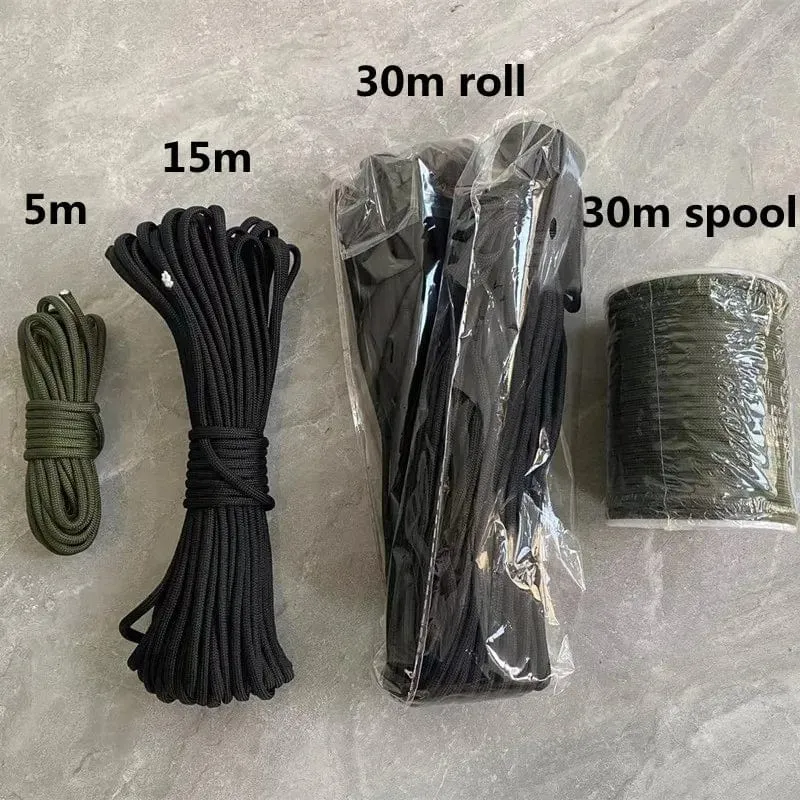 5M/15M/30M 7-Core 550 Paracord 4mm Fallschirmschnur Outdoor Camping überleben Seil kit Regenschirm Zelt Lanyard Strap Wäscheleine