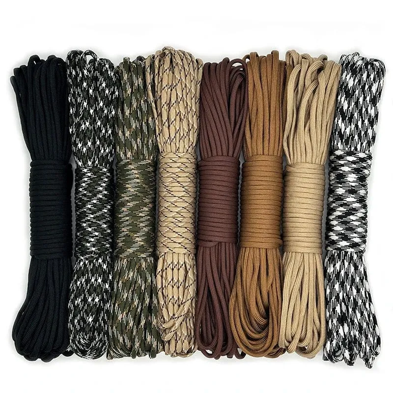 550 Paracord Outdoor Camping 5 15 30 M Dia.4mm Für Überleben Lanyard Fallschirm Seil Wandern Zelt Zubehör 7 Kerne Schnur 4 Größe