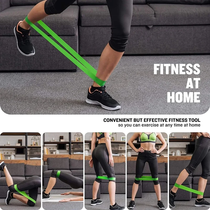 LINGPENG Widerstandsband-Set für Damen und Herren, 5 elastische Bänder mit unterschiedlichen Widerstandsstufen für lange Trainingseinheiten im Heim-Fitnessstudio