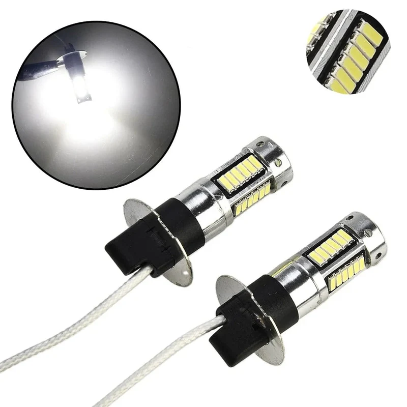 2Pcs 100W H3 LED Nebelscheinwerfer Lampen 6000K Power Lampe Weiß Tagfahrlicht 12V-24V Led-lampe Nebelscheinwerfer Zubehör