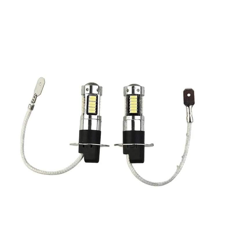 2Pcs 100W H3 LED Nebelscheinwerfer Lampen 6000K Power Lampe Weiß Tagfahrlicht 12V-24V Led-lampe Nebelscheinwerfer Zubehör