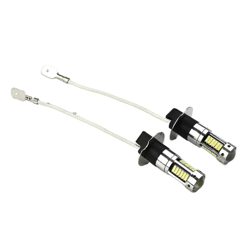 2Pcs 100W H3 LED Nebelscheinwerfer Lampen 6000K Power Lampe Weiß Tagfahrlicht 12V-24V Led-lampe Nebelscheinwerfer Zubehör