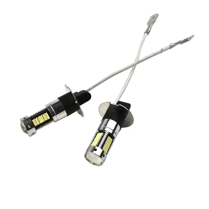 2Pcs 100W H3 LED Nebelscheinwerfer Lampen 6000K Power Lampe Weiß Tagfahrlicht 12V-24V Led-lampe Nebelscheinwerfer Zubehör