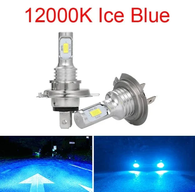 2 Stück H7 LED-Scheinwerferlampen SH1 H3 H11 H4 H6 20000LM 12V 6000K Auto-LED-Scheinwerfer IP68 Umbau-Hi/Lo-Beam-Kit Fahrlicht