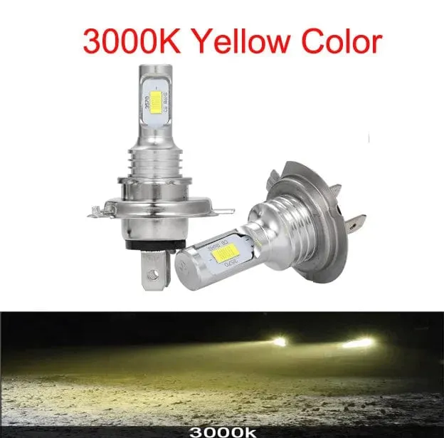 2 Stück H7 LED-Scheinwerferlampen SH1 H3 H11 H4 H6 20000LM 12V 6000K Auto-LED-Scheinwerfer IP68 Umbau-Hi/Lo-Beam-Kit Fahrlicht