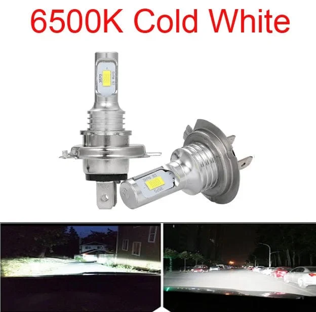 2 Stück H7 LED-Scheinwerferlampen SH1 H3 H11 H4 H6 20000LM 12V 6000K Auto-LED-Scheinwerfer IP68 Umbau-Hi/Lo-Beam-Kit Fahrlicht