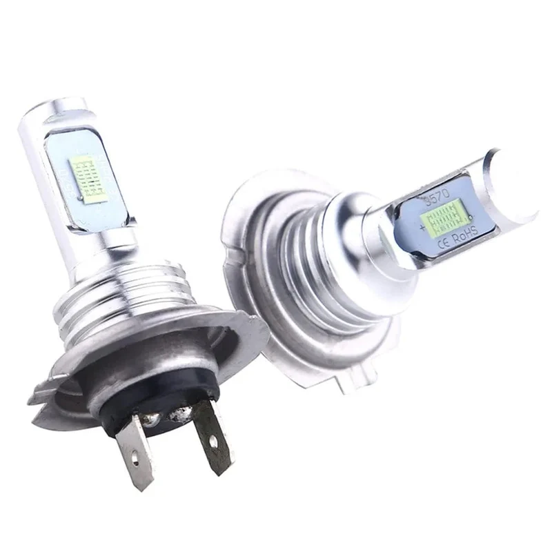 2 Stück H7 LED-Scheinwerferlampen SH1 H3 H11 H4 H6 20000LM 12V 6000K Auto-LED-Scheinwerfer IP68 Umbau-Hi/Lo-Beam-Kit Fahrlicht