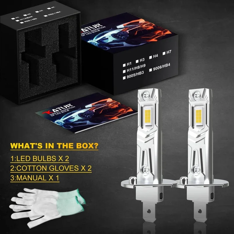 2 Stücke Turbo H1 LED Scheinwerfer Autolampen 20000LM 100W 6000K Weiß Superhelle Lampen Für Ford Fiesta Focus mk4 Octavia Fiat Punto
