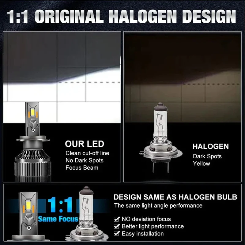 YHKOMS 400W 120000LM Canbus H4 H7 H1 LED H8 H9 H11 9005 9006 9012 HB3 HB4 Auto LED Scheinwerfer auto Nebel Lampe Led-lampen 6000K 12V