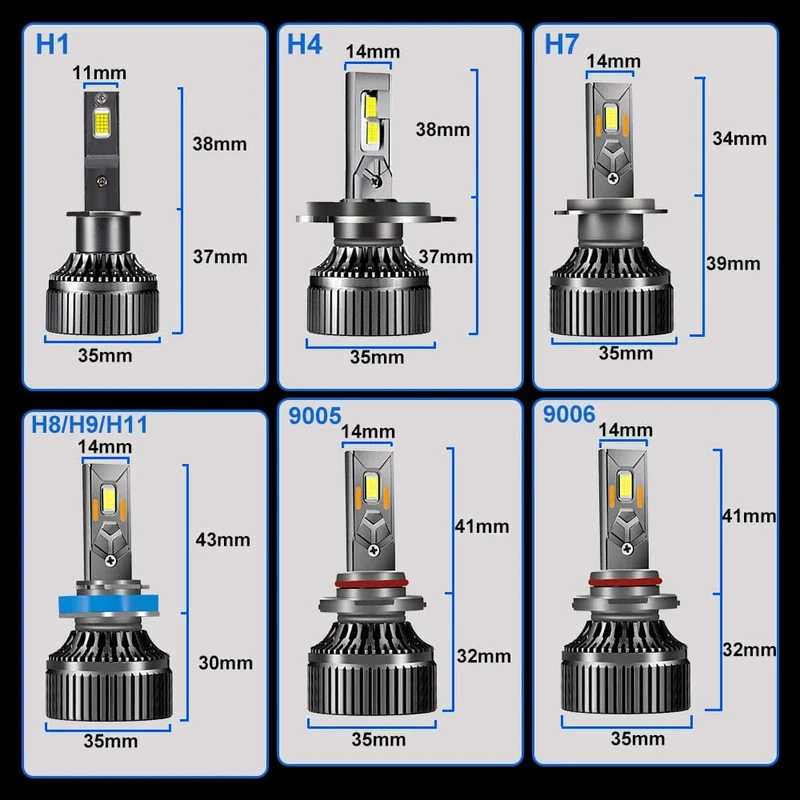 YHKOMS 400W 120000LM Canbus H4 H7 H1 LED H8 H9 H11 9005 9006 9012 HB3 HB4 Auto LED Scheinwerfer auto Nebel Lampe Led-lampen 6000K 12V
