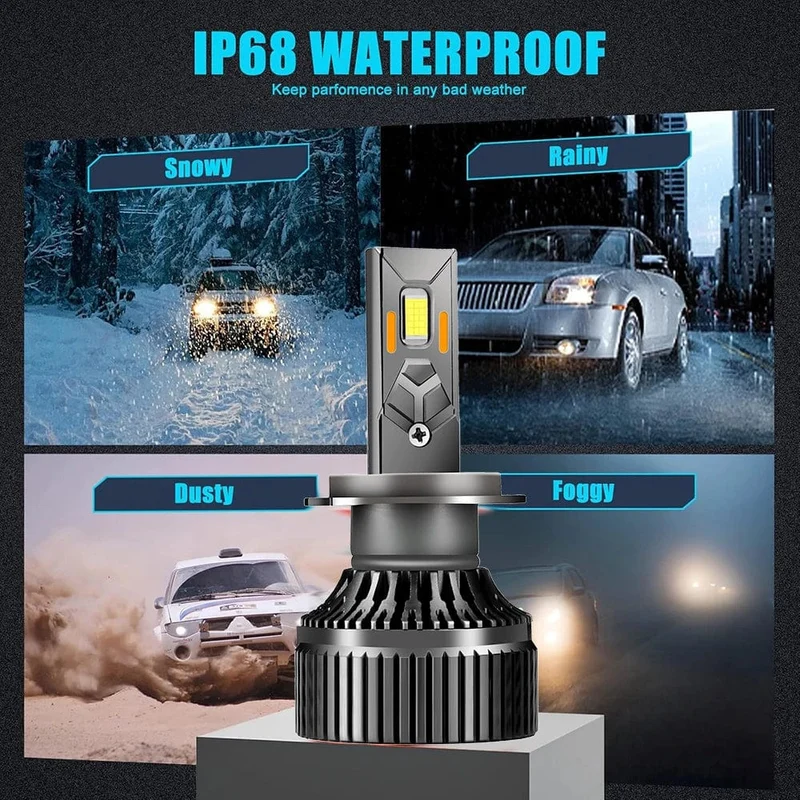 YHKOMS 400W 120000LM Canbus H4 H7 H1 LED H8 H9 H11 9005 9006 9012 HB3 HB4 Auto LED Scheinwerfer auto Nebel Lampe Led-lampen 6000K 12V