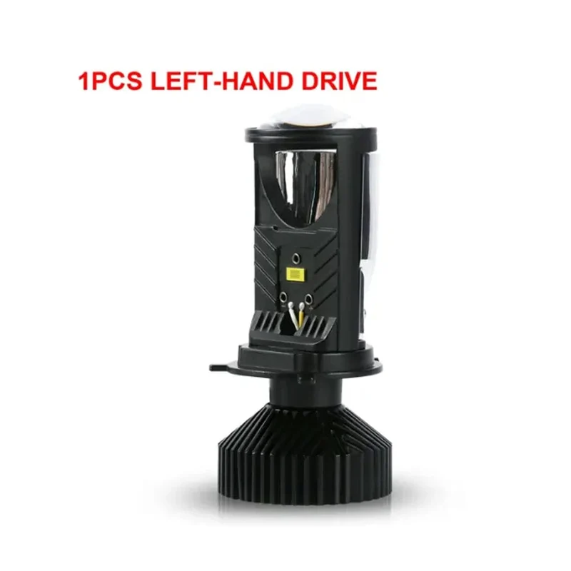 Y6D H4 LED-Projektor-Scheinwerferlampen Bi-LED-Linsenprojektor mit Lüfter H4 Mini-Projektorlinsenscheinwerfer Automobil-Hallo-Lo-Beam-Glühbirne