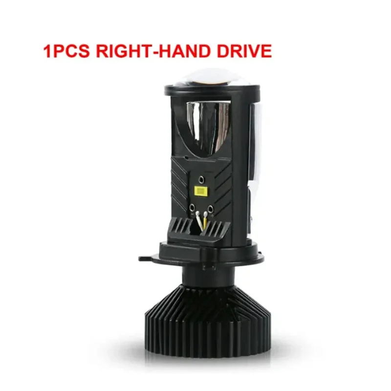 Y6D H4 LED-Projektor-Scheinwerferlampen Bi-LED-Linsenprojektor mit Lüfter H4 Mini-Projektorlinsenscheinwerfer Automobil-Hallo-Lo-Beam-Glühbirne