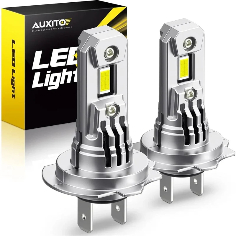 AUXITO 2 Stück Turbo H7 LED Canbus Kein Fehler Scheinwerferlampen mit Lüfter 100 W Hochleistungs-H7 LED-Autoscheinwerferlampe CSP Chip 20000LM