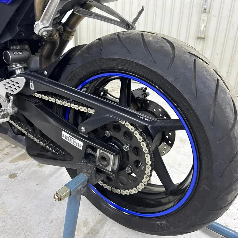 Für SUZUKI GSF Bandit 650 650S 1000 1200 1250 SV650 Zubehör Motorrad-Radaufkleber, 16 Stück, bunte reflektierende Felgenstreifen