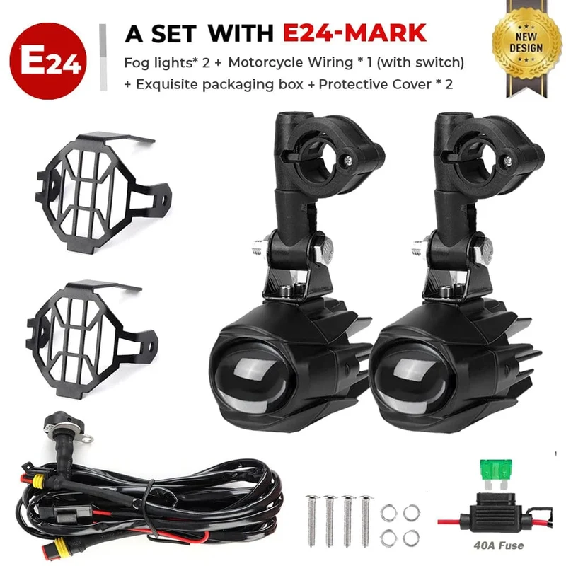 R1200GS 40W Motorrad LED Nebel Lichter Hilfs Assembliy Für BMW R1200GS F850GS F750GS F 850GS 750GS 1250GS GS LC Abenteuer