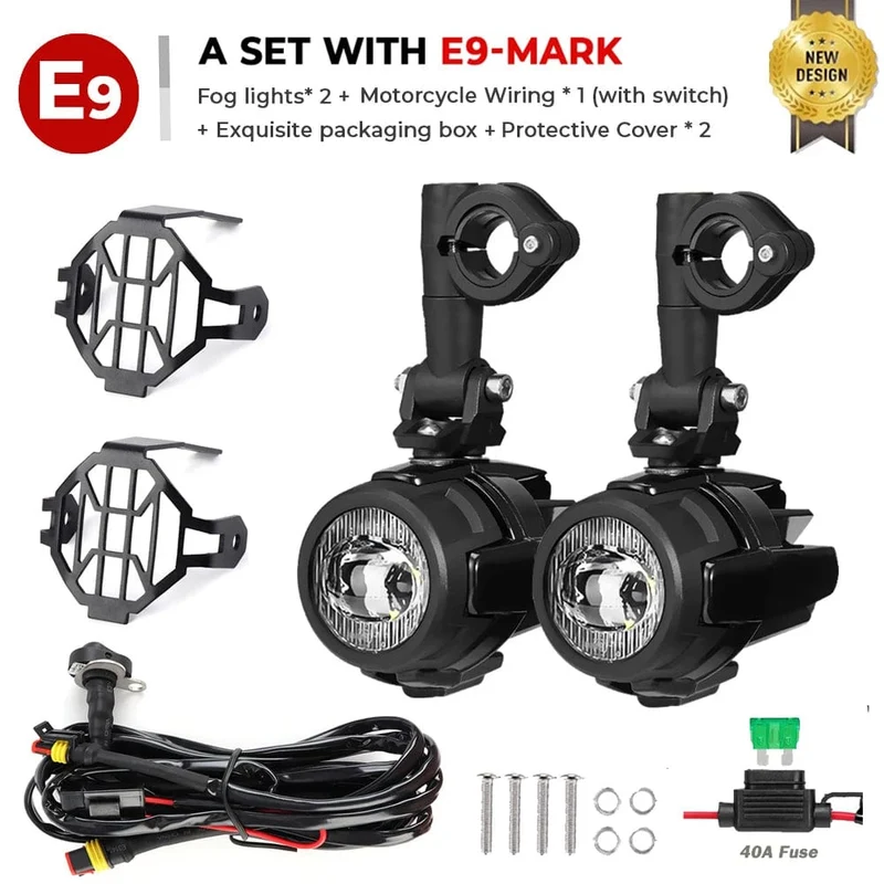 R1200GS 40W Motorrad LED Nebel Lichter Hilfs Assembliy Für BMW R1200GS F850GS F750GS F 850GS 750GS 1250GS GS LC Abenteuer