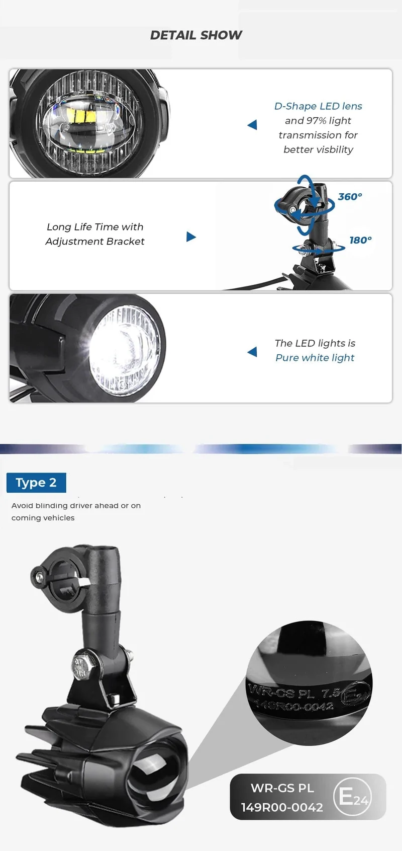 R1200GS 40W Motorrad LED Nebel Lichter Hilfs Assembliy Für BMW R1200GS F850GS F750GS F 850GS 750GS 1250GS GS LC Abenteuer