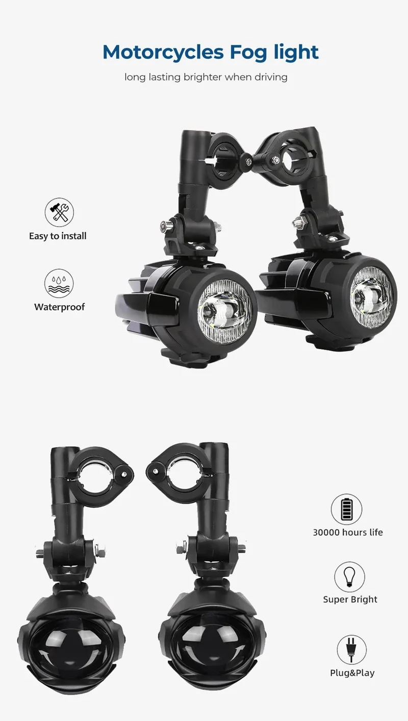 R1200GS 40W Motorrad LED Nebel Lichter Hilfs Assembliy Für BMW R1200GS F850GS F750GS F 850GS 750GS 1250GS GS LC Abenteuer