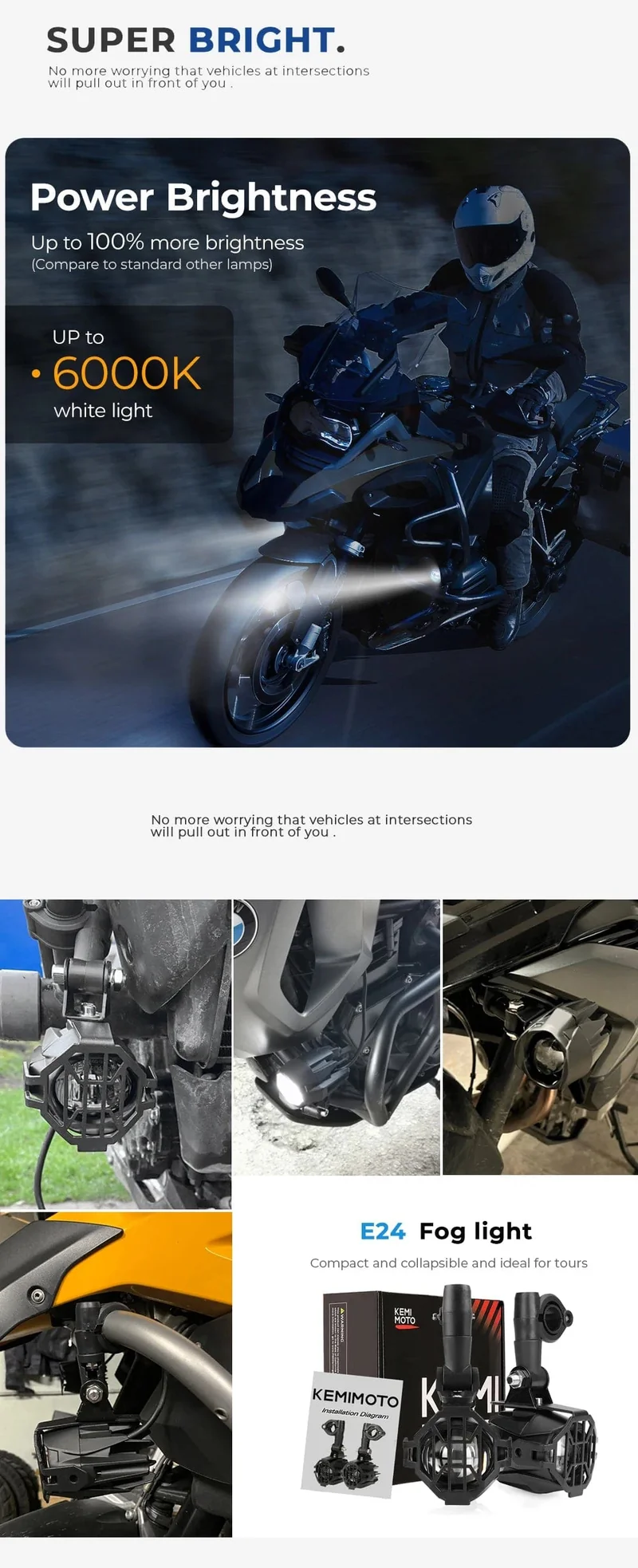 R1200GS 40W Motorrad LED Nebel Lichter Hilfs Assembliy Für BMW R1200GS F850GS F750GS F 850GS 750GS 1250GS GS LC Abenteuer
