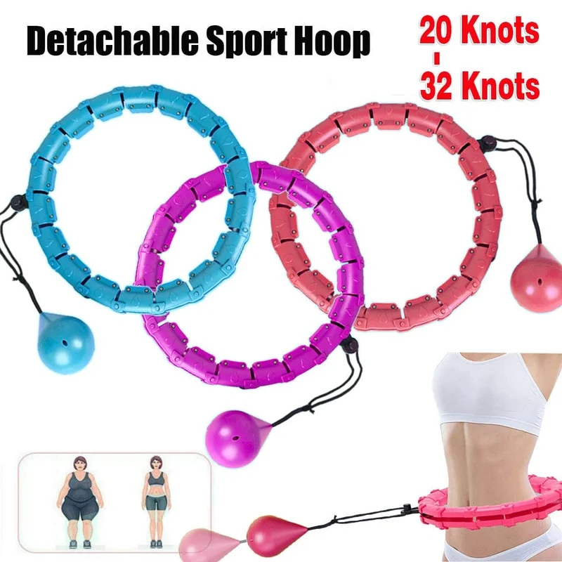 32/24/28 Abschnitt verstellbare Sportreifen für Bauch- und Taillenübungen, abnehmbare Hoola-Massage, Fitness-Hoop-Training, Fitnessstudio zur Gewichtsabnahme