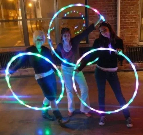 Sport Hoop lose gewicht materiel sport fitness hoop ausrüstung yoga Kreis 90CM 7 Farbe aro LED Blinkt Sport körper gebäude ring